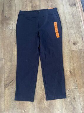 S.C. & CO. Women's Tummy Control Pull On Stretch Pant, Navy, XXL